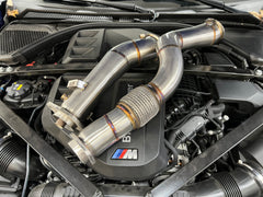S58 BMW G8X G80/G82 M3 & M4 DOWNPIPE INTEGRATED O2 SPACERS